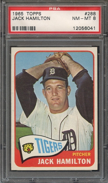 1965 TOPPS 288 JACK HAMILTON PSA NM-MT 8
