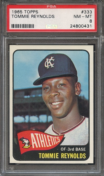 1965 TOPPS 333 TOMMIE REYNOLDS PSA NM-MT 8