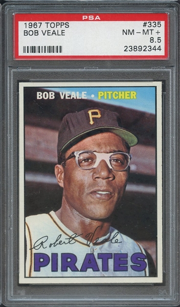 1967 TOPPS 335 BOB VEALE PSA NM-MT+ 8.5