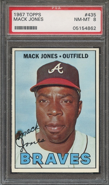 1967 TOPPS 435 MACK JONES PSA NM-MT 8