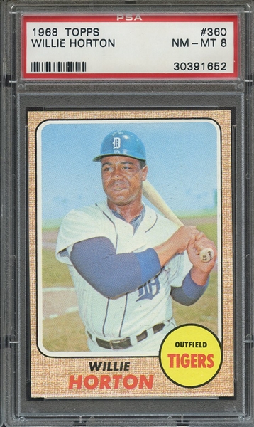 1968 TOPPS 360 WILLIE HORTON PSA NM-MT 8