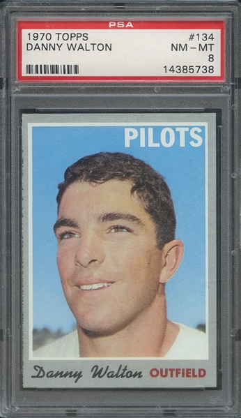 1970 TOPPS 134 DANNY WALTON PSA NM-MT 8