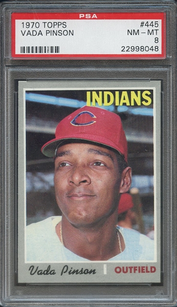 1970 TOPPS 445 VADA PINSON PSA NM-MT 8