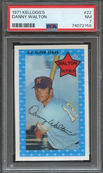 1971 KELLOGG'S 22 DANNY WALTON PSA NM 7