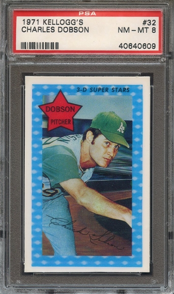 1971 KELLOGG'S 32 CHARLES DOBSON PSA NM-MT 8