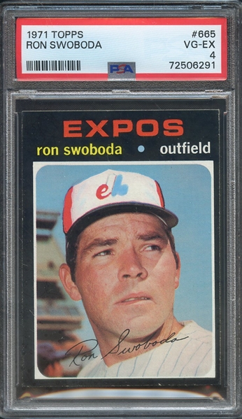 1971 TOPPS 665 RON SWOBODA PSA VG-EX 4