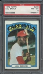 1972 TOPPS 200 LOU BROCK PSA NM-MT 8