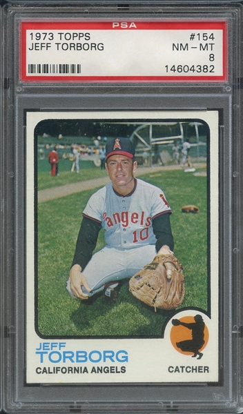 1973 TOPPS 154 JEFF TORBORG PSA NM-MT 8