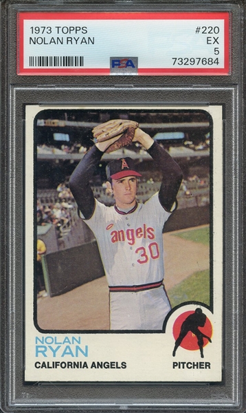 1973 TOPPS 220 NOLAN RYAN PSA EX 5