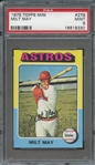 1975 TOPPS MINI 279 MILT MAY PSA MINT 9