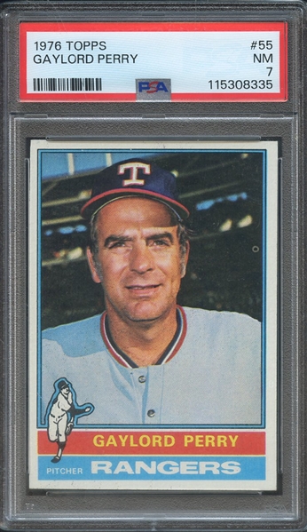 1976 TOPPS 55 GAYLORD PERRY PSA NM 7