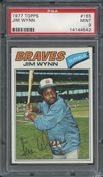 1977 TOPPS 165 JIM WYNN PSA MINT 9