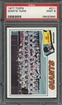 1977 TOPPS 211 GIANTS TEAM PSA MINT 9
