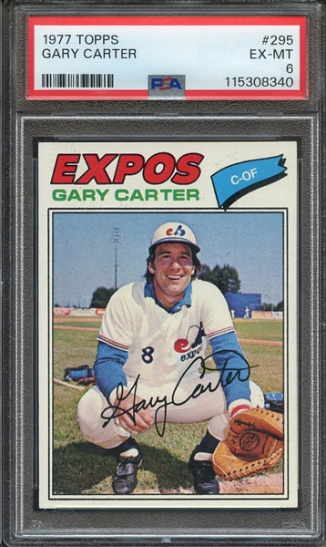 1977 TOPPS 295 GARY CARTER PSA EX-MT 6