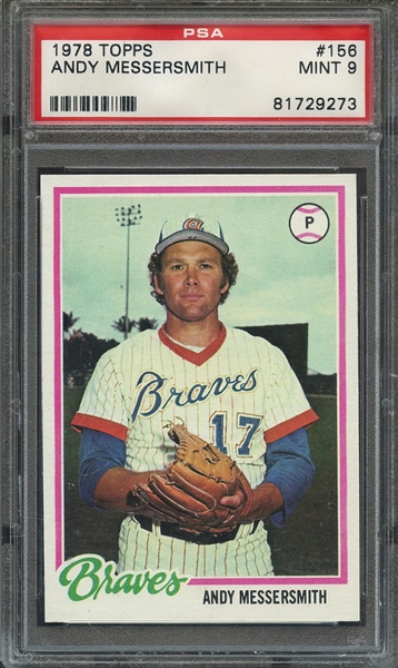 1978 TOPPS 156 ANDY MESSERSMITH PSA MINT 9