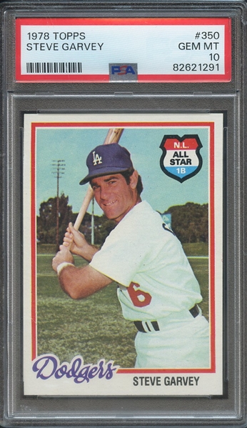 1978 TOPPS 350 STEVE GARVEY PSA GEM MT 10
