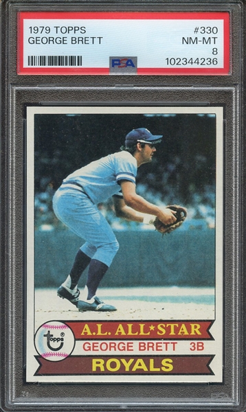 1979 TOPPS 330 GEORGE BRETT PSA NM-MT 8