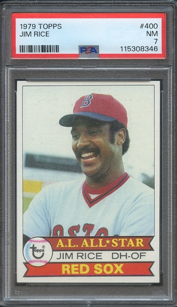 1979 TOPPS 400 JIM RICE PSA NM 7