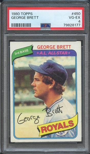 1980 TOPPS 450 GEORGE BRETT PSA VG-EX 4