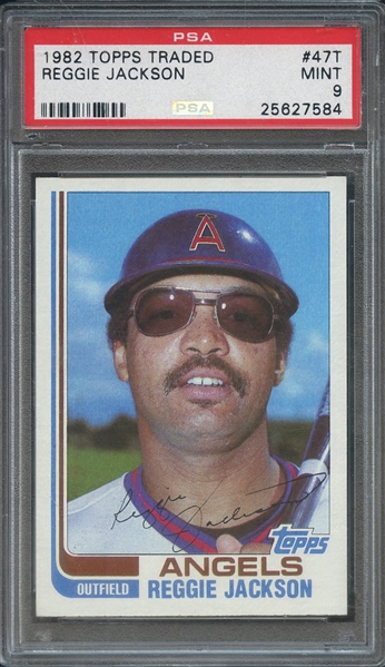 1982 TOPPS TRADED 47T REGGIE JACKSON PSA MINT 9