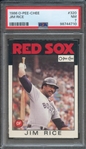 1986 O-PEE-CHEE 320 JIM RICE PSA NM 7