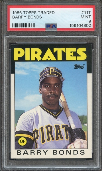1986 TOPPS TRADED 11T BARRY BONDS PSA MINT 9