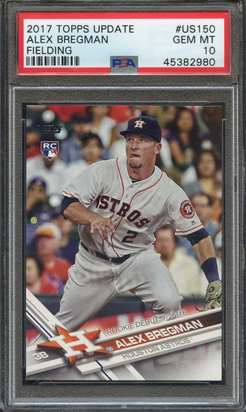 2017 TOPPS UPDATE US150 ALEX BREGMAN PSA GEM MT 10