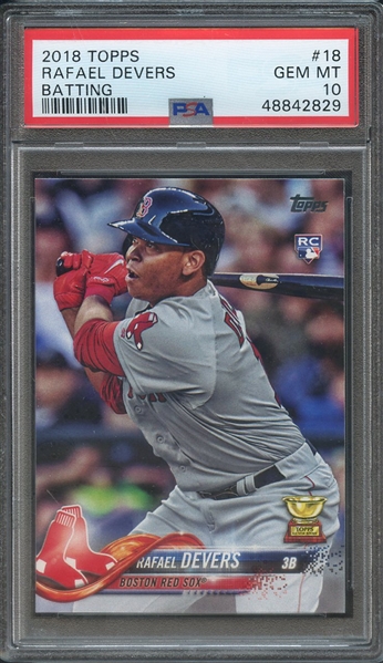 2018 TOPPS 18 RAFAEL DEVERS PSA GEM MT 10