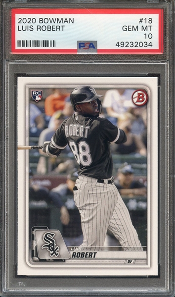 2020 BOWMAN 18 LUIS ROBERT PSA GEM MT 10
