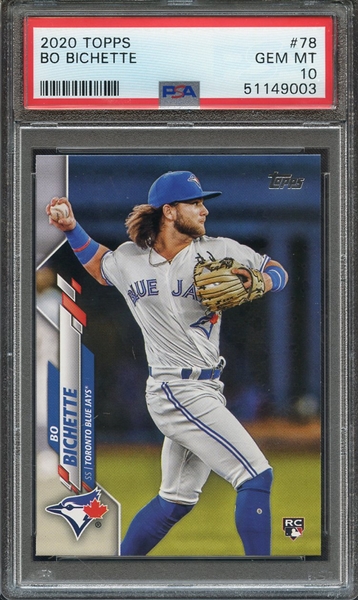 2020 TOPPS 78 BO BICHETTE PSA GEM MT 10