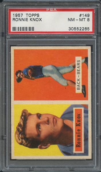 1957 TOPPS 149 RONNIE KNOX PSA NM-MT 8