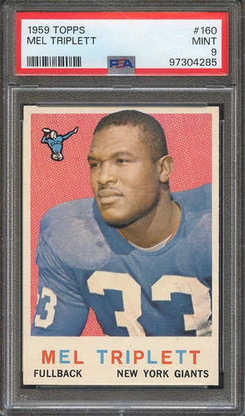 1959 TOPPS 160 MEL TRIPLETT PSA MINT 9