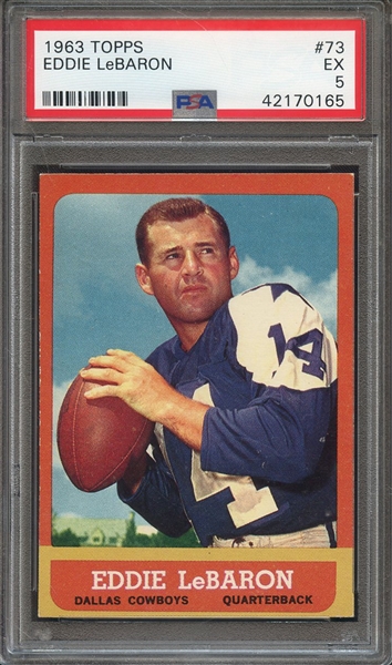 1963 TOPPS 73 EDDIE LeBARON PSA EX 5