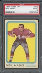 1963 TOPPS CFL 62 NEIL HABIG PSA MINT 9