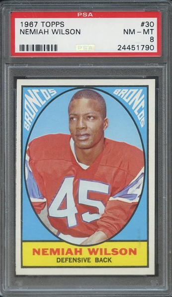 1967 TOPPS 30 NEMIAH WILSON PSA NM-MT 8