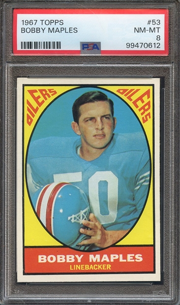 1967 TOPPS 53 BOBBY MAPLES PSA NM-MT 8