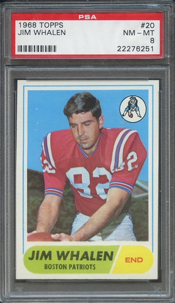 1968 TOPPS 20 JIM WHALEN PSA NM-MT 8