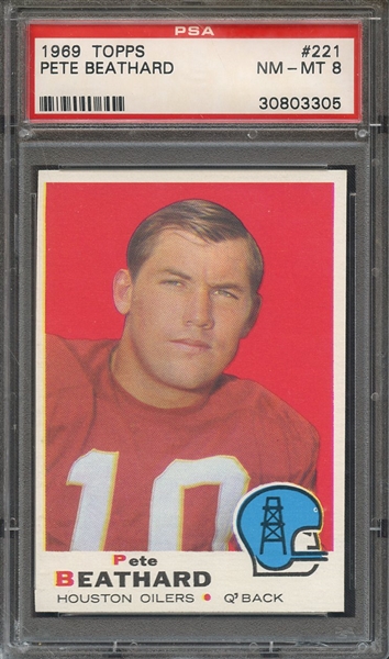 1969 TOPPS 221 PETE BEATHARD PSA NM-MT 8