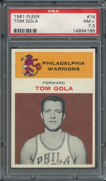 1961 FLEER 14 TOM GOLA PSA NM+ 7.5