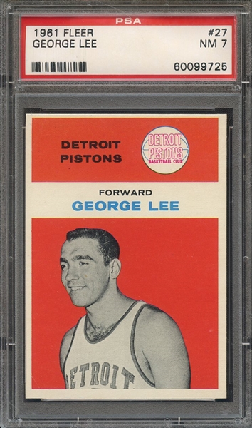 1961 FLEER 27 GEORGE LEE PSA NM 7