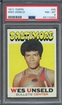 1971 TOPPS 95 WES UNSELD PSA NM-MT 8