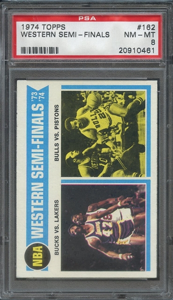 1974 TOPPS 162 WESTERN SEMI-FINALS PSA NM-MT 8