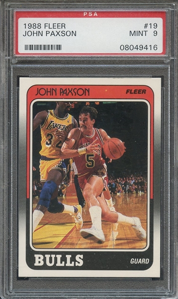 1988 FLEER 19 JOHN PAXSON PSA MINT 9