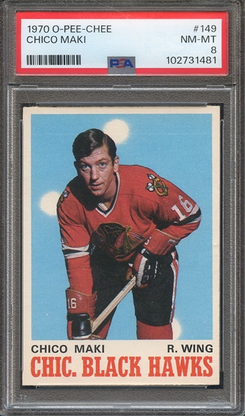 1970 O-PEE-CHEE 149 CHICO MAKI PSA NM-MT 8