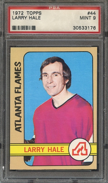 1972 TOPPS 44 LARRY HALE PSA MINT 9
