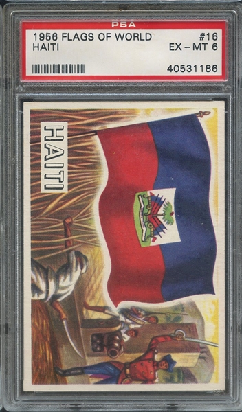 1956 FLAGS OF WORLD 16 HAITI PSA EX-MT 6