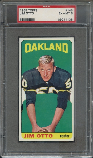 1965 TOPPS 145 JIM OTTO PSA EX-MT 6