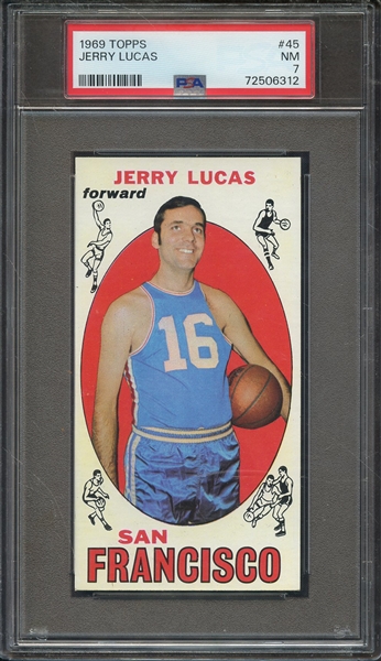 1969 TOPPS 45 JERRY LUCAS PSA NM 7