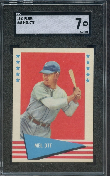1961 FLEER 68 MEL OTT SGC NM 7