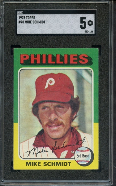 1975 TOPPS 70 MIKE SCHMIDT SGC EX 5